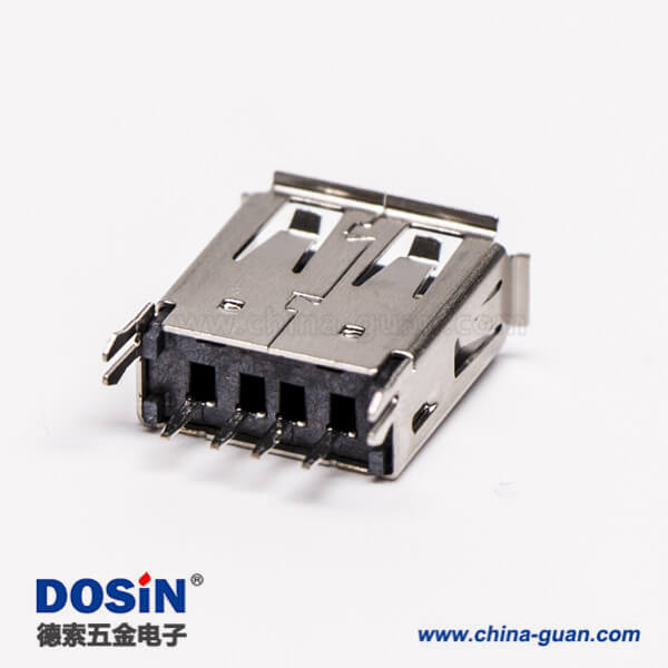 直插usb封裝母座dip帶魚叉腳接板 直插usb封裝母座dip帶魚叉腳接板