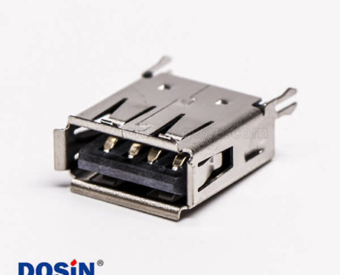 直插usb封裝母座dip帶魚叉腳接板