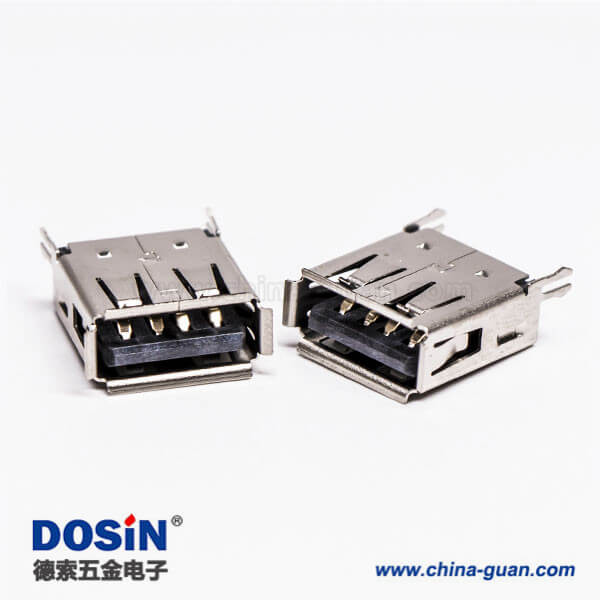 直插usb封裝母座dip帶魚叉腳接板 直插usb封裝母座dip帶魚叉腳接板