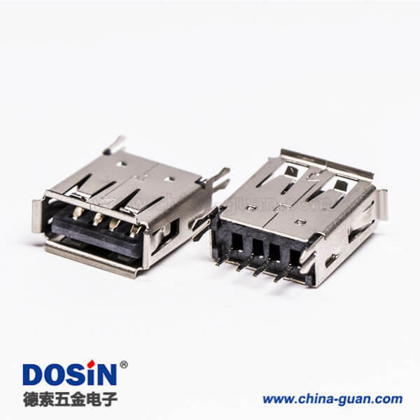 直插usb封裝母座dip帶魚叉腳接板 直插usb封裝母座dip帶魚叉腳接板