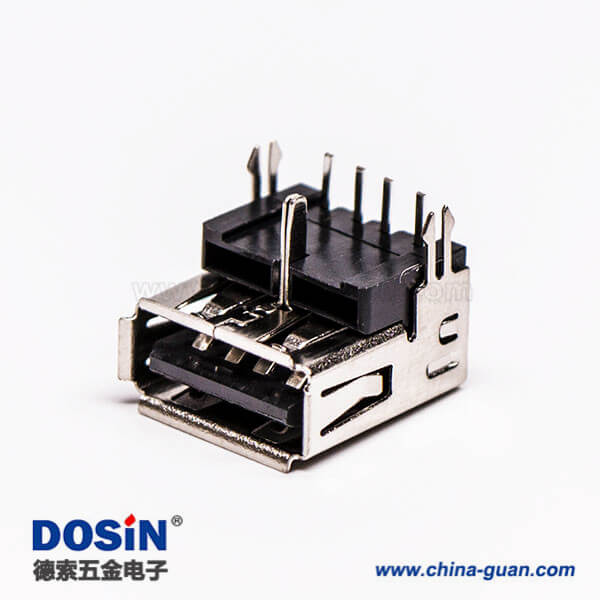 usb type a 插座母頭彎式三腳定位魚叉腳插板 usb type a 插座母頭彎式三腳定位魚叉腳插板