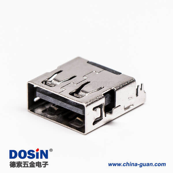 2.0USB插口母座彎頭反向四腳插板 2.0USB插口母座彎頭反向四腳插板