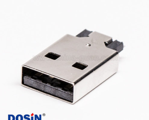 usb公頭沉板彎式Type a 2.0接頭沉板