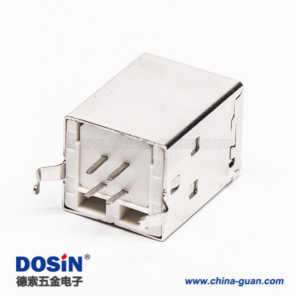 usb type b接口母頭直式DIP插PCB板 usb type b接口母頭直式DIP插PCB板