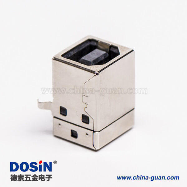 usb type b母座封裝彎式DIP插PCB板 usb type b母座封裝彎式DIP插PCB板