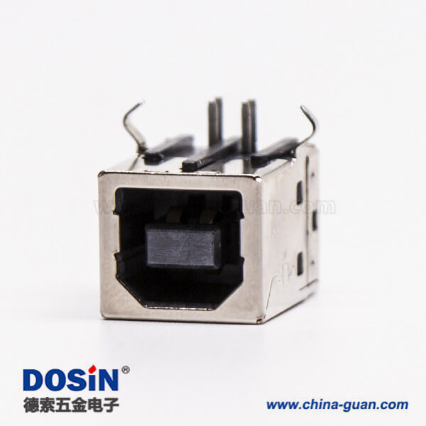 usb type b母座封裝彎式DIP插PCB板 usb type b母座封裝彎式DIP插PCB板