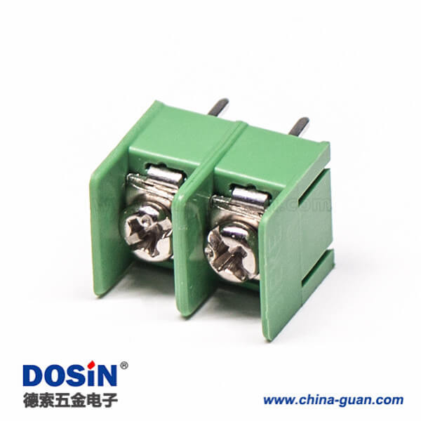 柵欄式端子2芯綠色連接器插PCB板 柵欄式端子2芯綠色連接器插PCB板