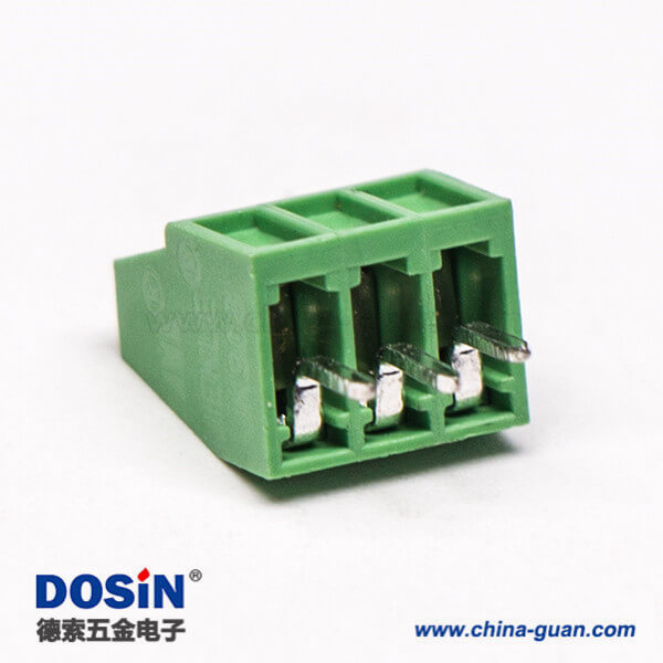 綠色端子螺釘式直式3芯穿孔式接PCB板 綠色端子螺釘式直式3芯穿孔式接PCB板