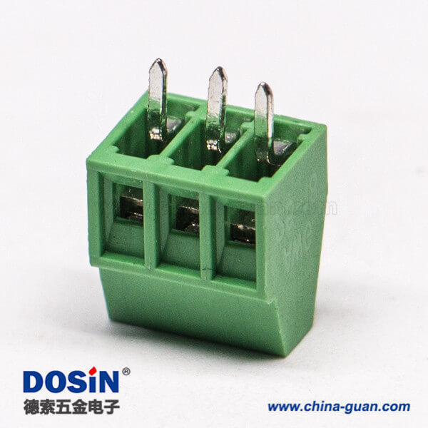 綠色端子螺釘式直式3芯穿孔式接PCB板 綠色端子螺釘式直式3芯穿孔式接PCB板
