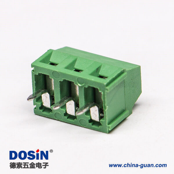 綠色接線端子螺釘式3芯直式連接器插PCB板 綠色接線端子螺釘式3芯直式連接器插PCB板