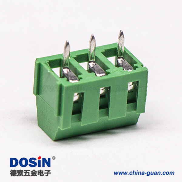 綠色接線端子螺釘式3芯直式連接器插PCB板 綠色接線端子螺釘式3芯直式連接器插PCB板