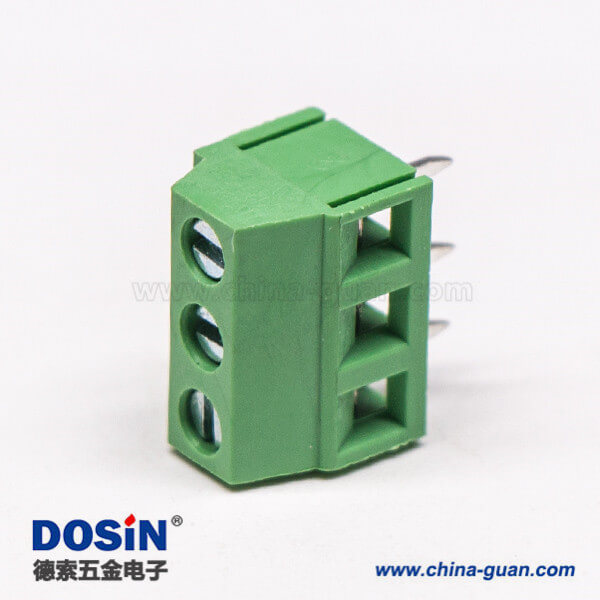 綠色接線端子螺釘式3芯直式連接器插PCB板 綠色接線端子螺釘式3芯直式連接器插PCB板