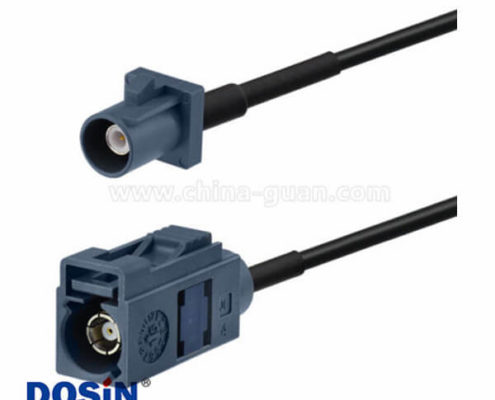 汽車遙控天線延長(zhǎng)線Fakra G型直式公轉(zhuǎn)母灰色接線1米