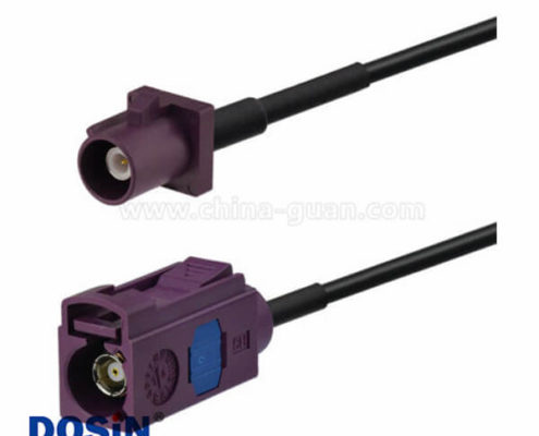 Fakra-D型車(chē)載4G LTE 3G UMTS GSM公轉(zhuǎn)母直式連接器延長(zhǎng)線50厘米