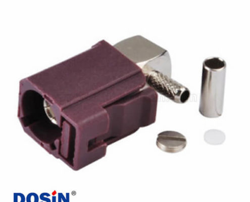 汽車 Fakra 連接器母頭彎式壓接接線RG174 RG316連接器