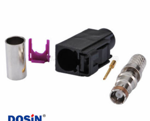 汽車Fakra母頭A型壓接焊接接線RG58 LMR-195 RG400 RG142連接器