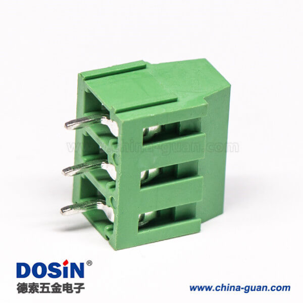 螺釘式接線端子排直式3芯接PCB板連接器綠色 螺釘式接線端子排直式3芯接PCB板連接器綠色