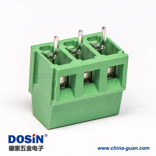 螺釘式接線端子排直式3芯接PCB板連接器綠色 螺釘式接線端子排直式3芯接PCB板連接器綠色