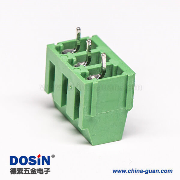 螺釘式接線端子排直式3芯接PCB板連接器綠色 螺釘式接線端子排直式3芯接PCB板連接器綠色
