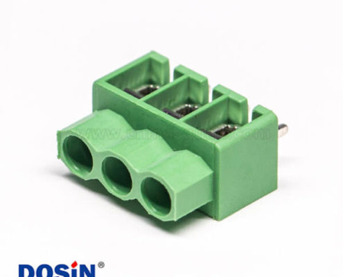 綠色端子螺釘式3芯接線直式接PCB 板