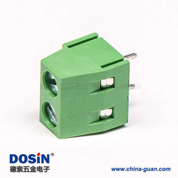 PCB端子綠色螺釘式2芯直式穿孔插PCB板 PCB端子綠色螺釘式2芯直式穿孔插PCB板
