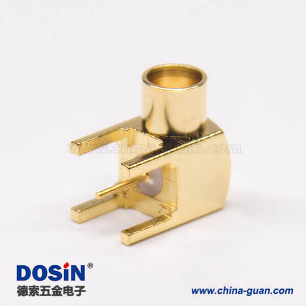 mcx母頭連接器插板接PCB板彎式鍍金 mcx母頭連接器插板接PCB板彎式鍍金