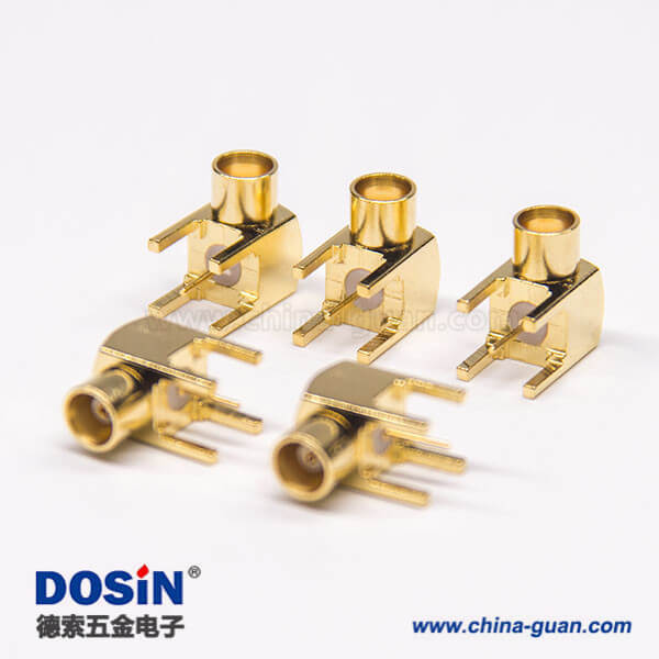 mcx母頭連接器插板接PCB板彎式鍍金 mcx母頭連接器插板接PCB板彎式鍍金
