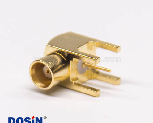 mcx母頭連接器插板接PCB板彎式鍍金