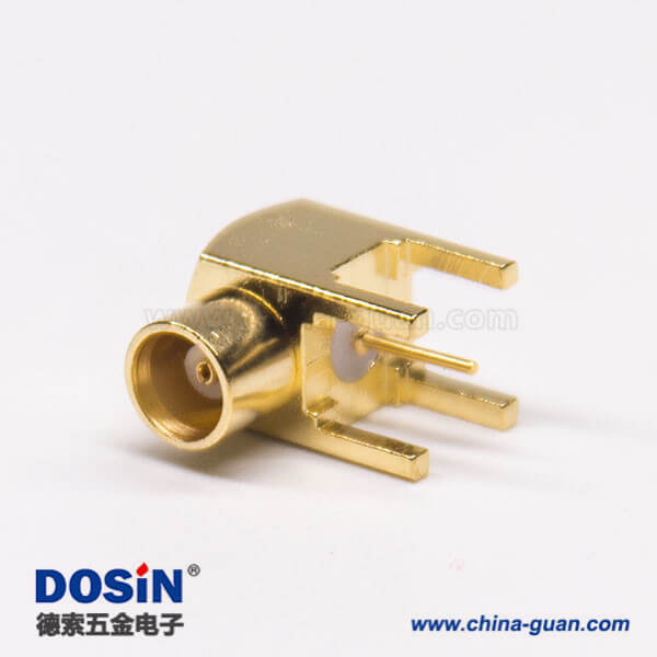 mcx母頭連接器插板接PCB板彎式鍍金 mcx母頭連接器插板接PCB板彎式鍍金