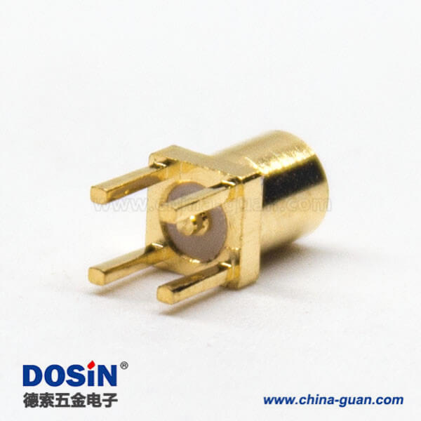 mmcx鍍金直式母座插板式接PCB板 mmcx鍍金直式母座插板式接PCB板