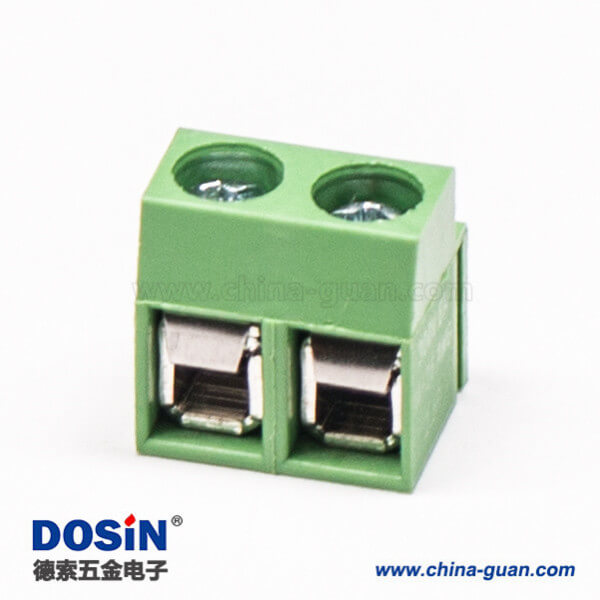 螺釘式PCB接線端子2芯彎式綠色接PCB板穿孔式 螺釘式PCB接線端子2芯彎式綠色接PCB板穿孔式