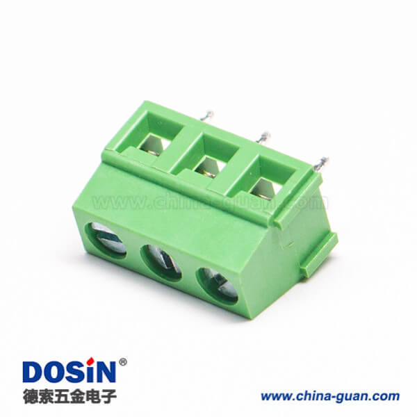 螺釘式PCB接線端子3芯綠色直式接PCB板綠色連接器 螺釘式PCB接線端子3芯綠色直式接PCB板綠色連接器