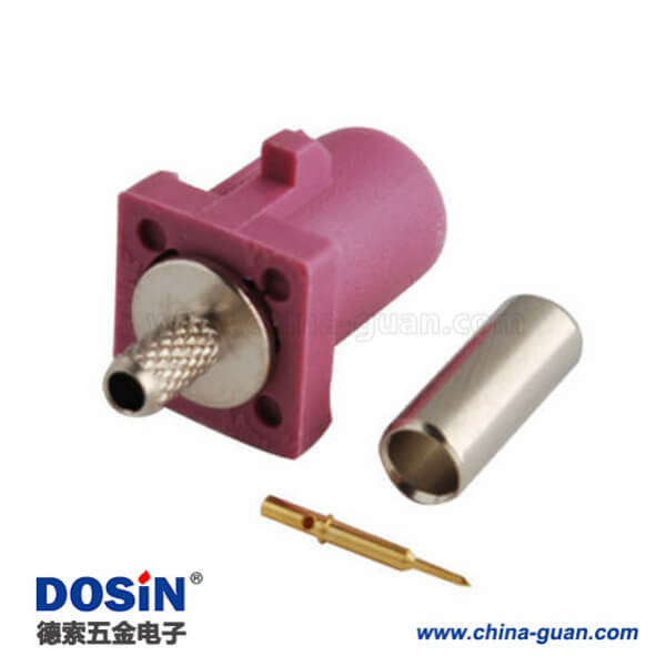 汽車Fakra射頻連接器H型汽車音響衛(wèi)星廣播公頭粉色壓接焊接接線RG316 RG174 汽車Fakra射頻連接器H型汽車音響衛(wèi)星廣播公頭粉色壓接焊接接線RG316 RG174