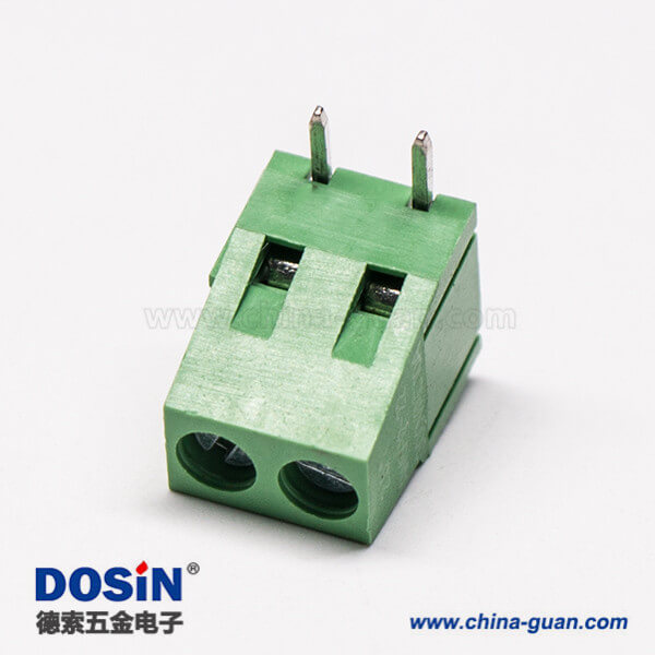 2芯接線端子綠色彎式插PCB板螺釘式端子接線 2芯接線端子綠色彎式插PCB板螺釘式端子接線