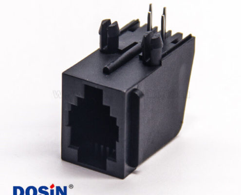 rj11母座2P2C網(wǎng)絡(luò)模塊化連接器非屏蔽式全塑外殼