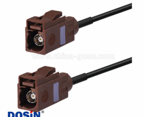 Fakra 線F型棕色母轉母直式車載天線延長線20英尺