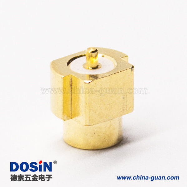 mcx同軸連接器直式180度母頭沉板式接PCB板鍍金 mcx同軸連接器直式180度母頭沉板式接PCB板鍍金