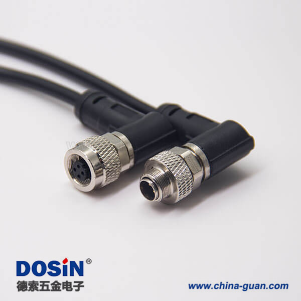 m9 尼農(nóng)電纜防水接頭90度4芯公轉(zhuǎn)母注塑線