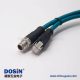 m12 8芯 X型轉(zhuǎn)rj45電纜m12直式公頭轉(zhuǎn)rj45直式水晶頭