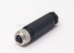 m8 4芯直式母頭全塑膠航空插頭傳感器接線