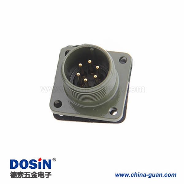 工業(yè)連接器MS3102A18-12P方形插座航空6芯公接頭
