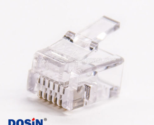 rj11型水晶頭6p6c網(wǎng)線接頭透明非屏蔽