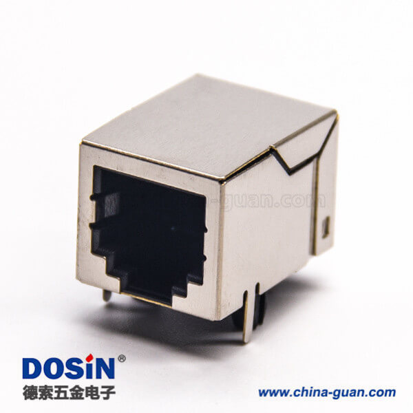 rj12接口pcb封裝模塊化屏蔽外殼彎式插板