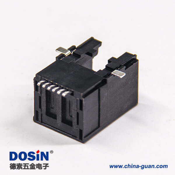 rj12插座90度SMT沉板式黑色全塑6p6c網(wǎng)絡(luò)模塊化連接器 rj12插座90度SMT沉板式黑色全塑6p6c網(wǎng)絡(luò)模塊化連接器