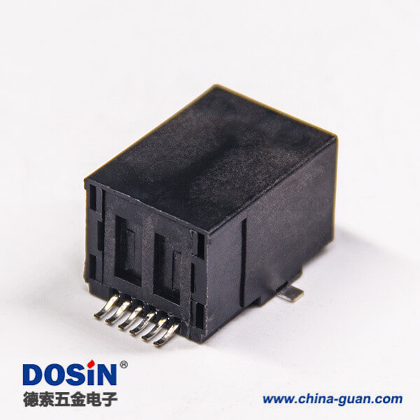 rj12插座90度SMT沉板式黑色全塑6p6c網(wǎng)絡(luò)模塊化連接器 rj12插座90度SMT沉板式黑色全塑6p6c網(wǎng)絡(luò)模塊化連接器