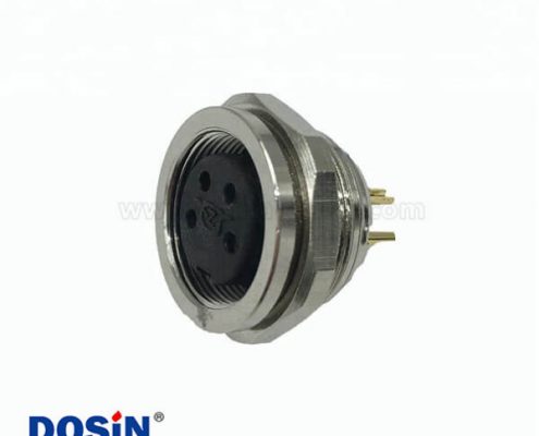 M16板前安裝航空插座4芯母頭板端連接器