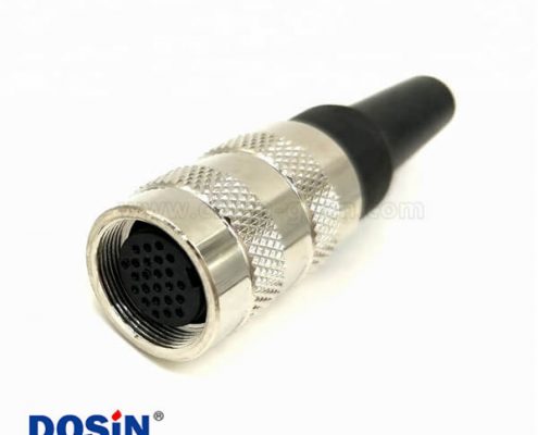 M16 24芯防水連接器母頭直式航空插頭連接器