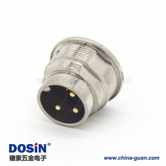 m16連接器3芯直式公頭接線插座