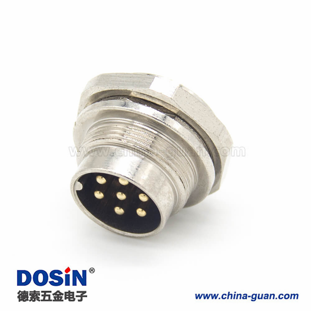 工業(yè)防水插座M16 7芯公頭直式面板安裝連接器 工業(yè)防水插座M16 7芯公頭直式面板安裝連接器