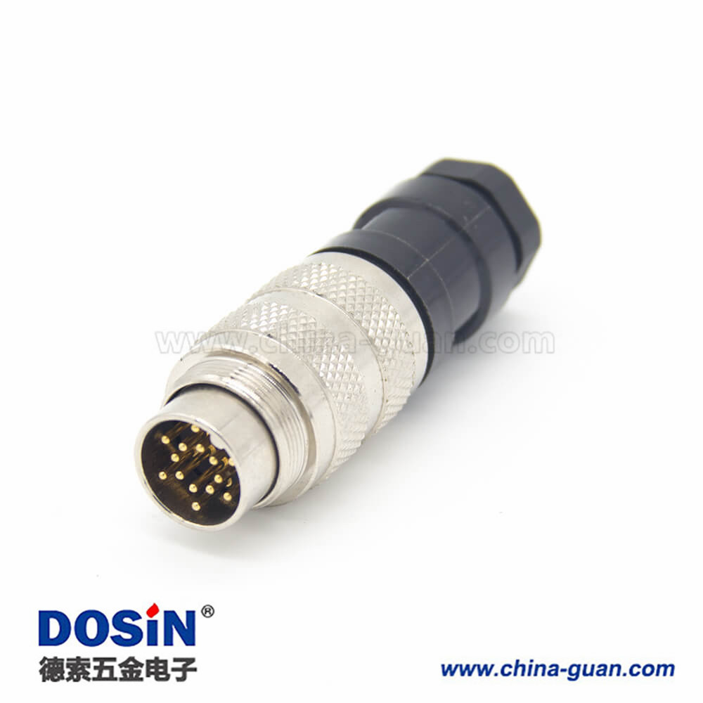 工業(yè)電纜插頭 M16 14芯直式接線公頭連接器 工業(yè)電纜插頭 M16 14芯直式接線公頭連接器